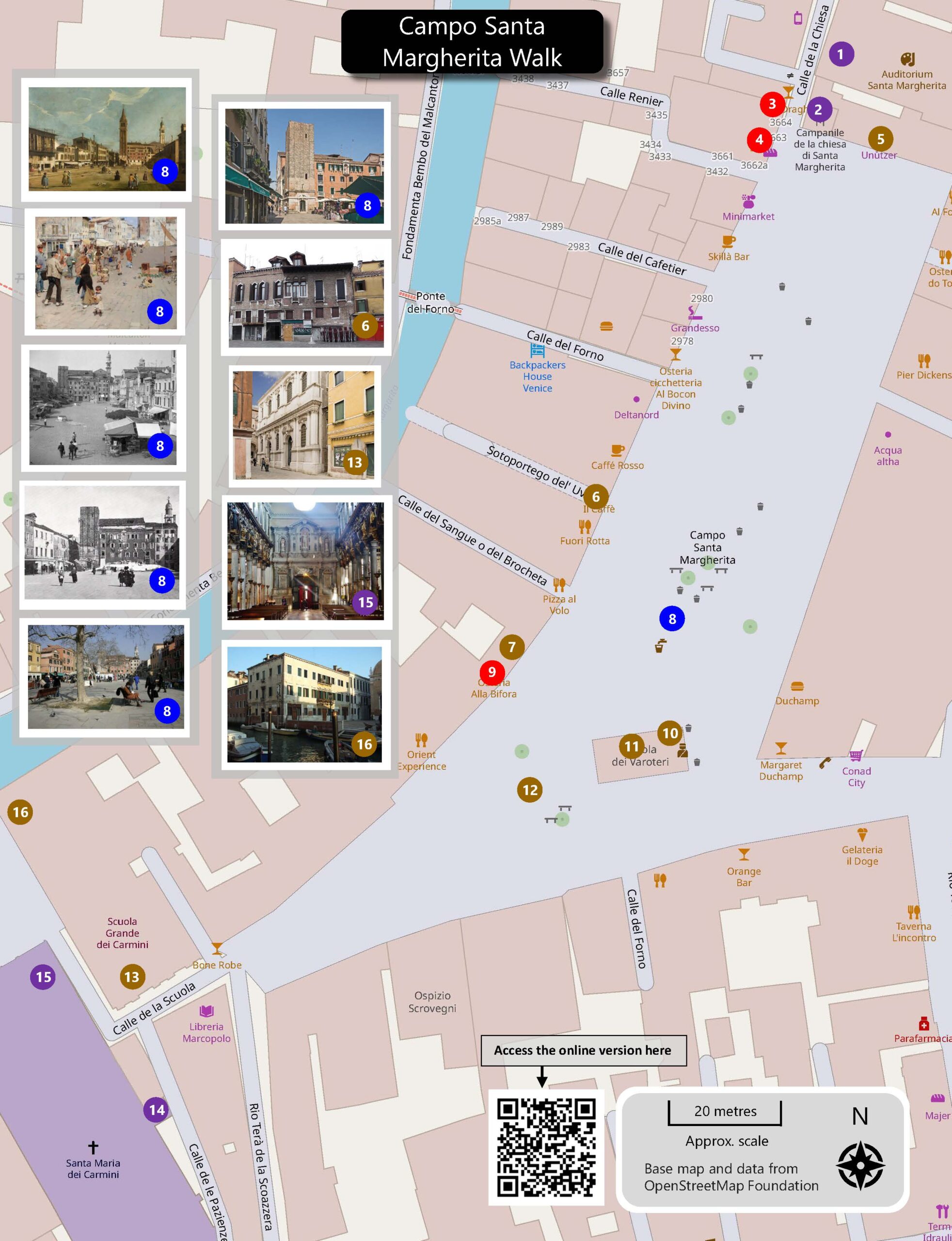Campo Santa Margherita Walking Maps For Venice